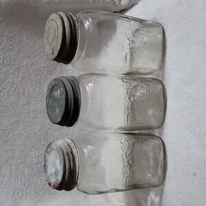 3 Vintage Presto Mason Jars